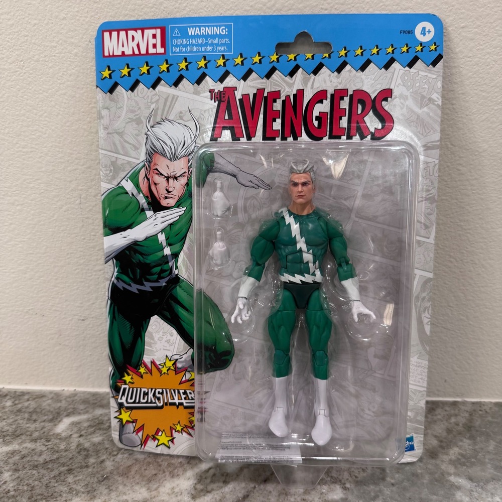 Marvel Legends Quicksilver Avengers Retro Cardback Action Figure Hasbro F9085
